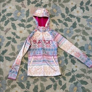 Burton Pink and Blue Patterned Hoodie
